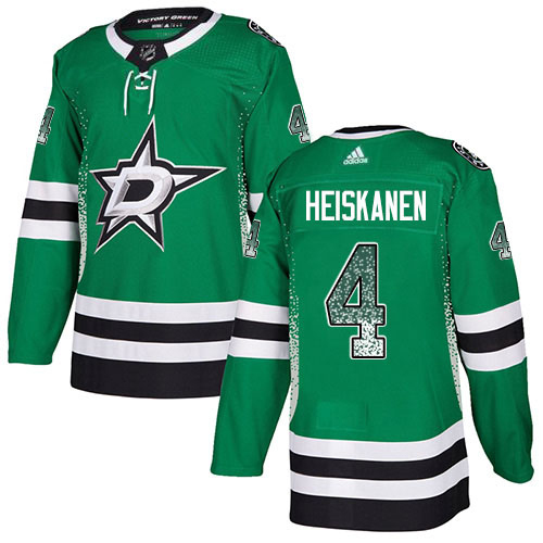 Adidas Men Dallas Stars #4 Miro Heiskanen Green Home Authentic Drift Fashion Stitched NHL Jersey->dallas stars->NHL Jersey